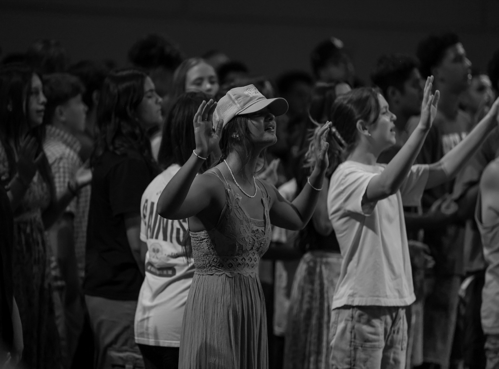 School of Leadership students in worship